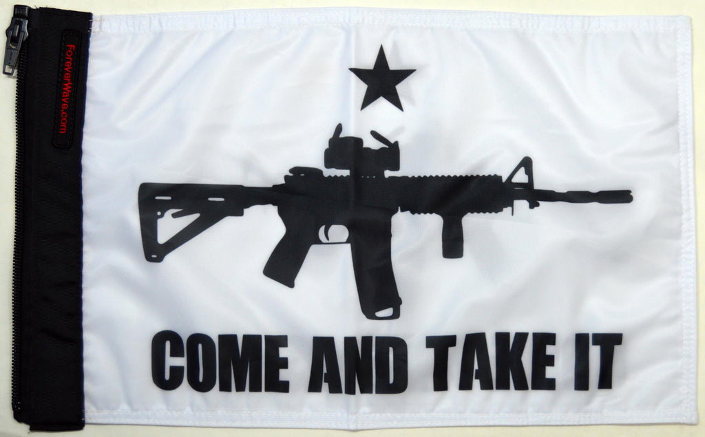 Forever Wave Historical Car Flags Gonzales Machine Gun Flag Forever Wave - 5457