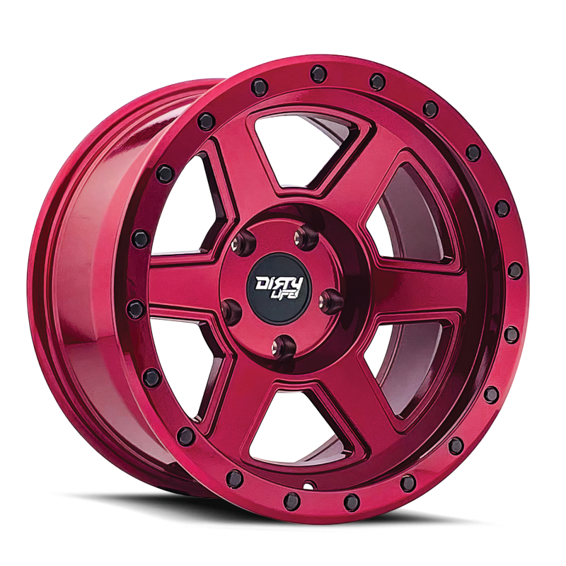 Dirty Life Wheels - Cast Dirty Life 9315 Compound 17x9 / 6x139.7 BP / -12mm Offset / 106mm Hub Crimson Candy Red Wheel