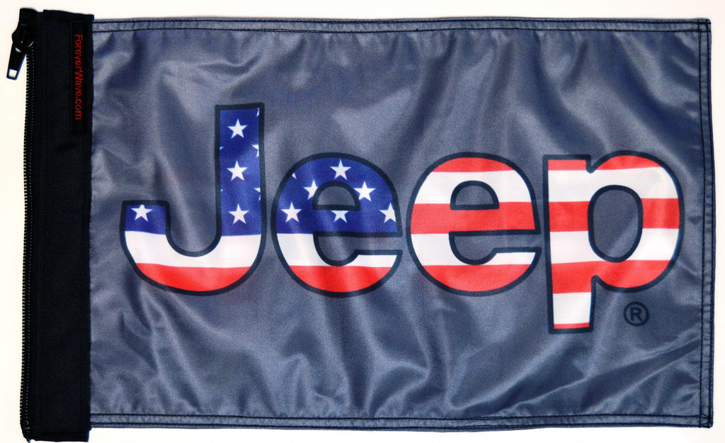 Forever Wave Specialty Car Flags Jeep USA Flag Forever Wave - 5492