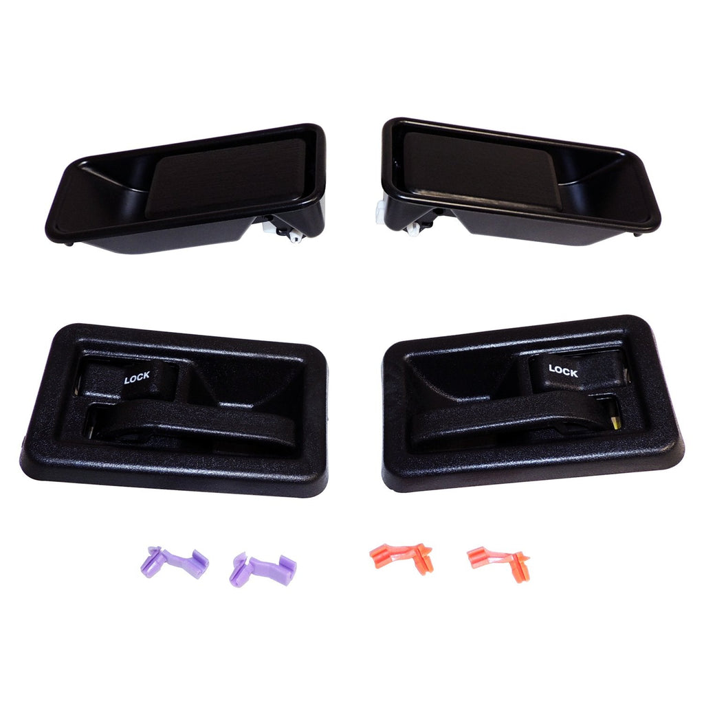 Crown Automotive Jeep Replacement Exterior Door Handle Set Interior & Exterior Door Handle Kit for 1987-2006 Jeep YJ & TJ Wrangler - 55176548MK