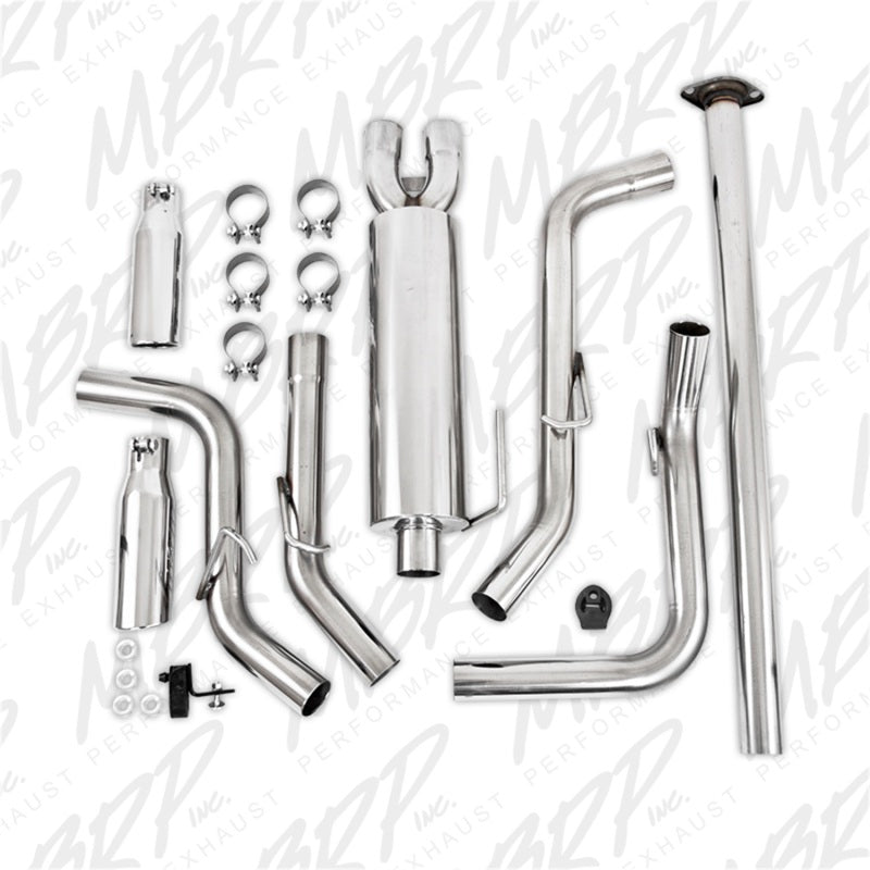MBRP Catback MBRP 05-13 Toyota Tacoma 4.0L EC/CC Dual Split Side T409 Cat Back Exhaust