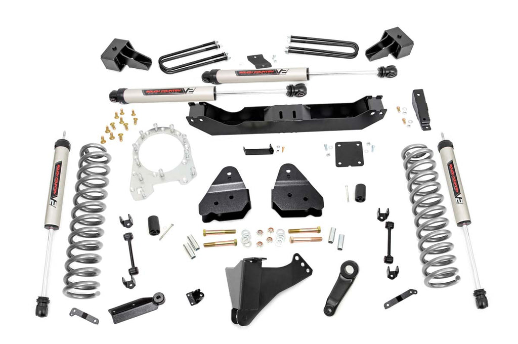Rough Country Lift Kits 4.5 Inch Inch Ford Suspension Lift Kit w/ V2 Shocks 17-20 F-350 4WD Diesel Dually Rough Country - 55970
