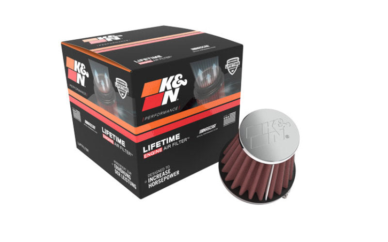 K&N Engineering Air Filters - Universal Fit K&N Universal Chrome Filter 1 15/16 inch FLG / 3 inch Base / 2 inch Top / 3 inch Height