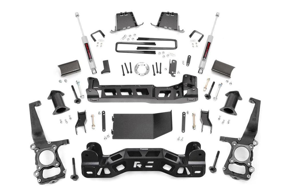 Rough Country Lift Kits 6 Inch Suspension Lift Kit Strut Spacers N3 Shocks 11-14 F-150 4WD Rough Country - 57530
