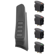 Load image into Gallery viewer, Rugged Ridge Dash &amp; Interior Trim Rugged Ridge A-Pillar 4 Switch Pod Kit Black LHD 11-18 JK