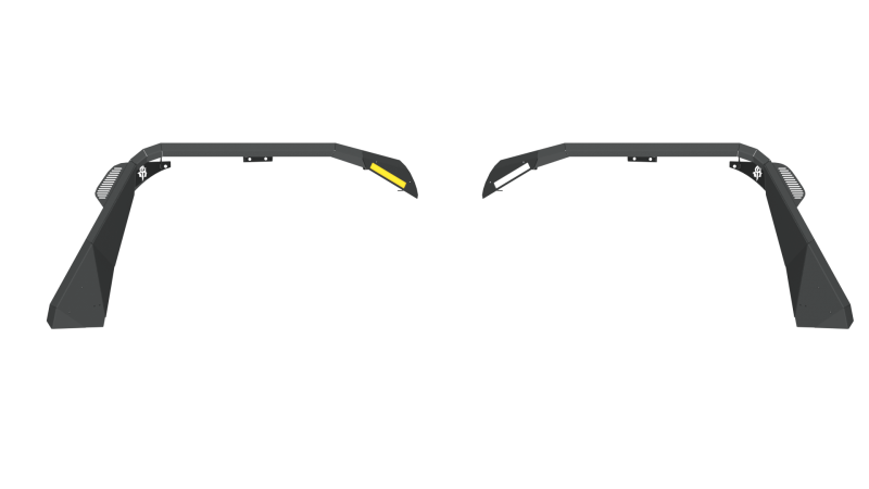 Road Armor Bumpers - Steel Road Armor 18-20 Jeep Wrangler JL Stealth Front Fender Flare w/Switchback LED DRL - Tex Blk