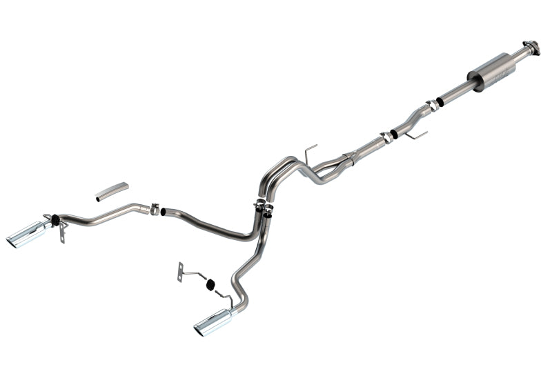 Borla Catback Borla F-150 2021 2.7L/3.5L 4dr CC SB EC STB Lari/King R/Plinum/LTD 3/2.25 SRE CB S-Type CHR Tips