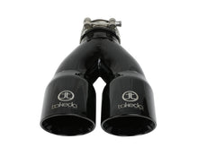 Load image into Gallery viewer, aFe Tips aFe Takeda 2.5in 304 Stainless Steel Clamp-on Exhaust Tip 2.5in Inlet 3in Dual Outlet - Black