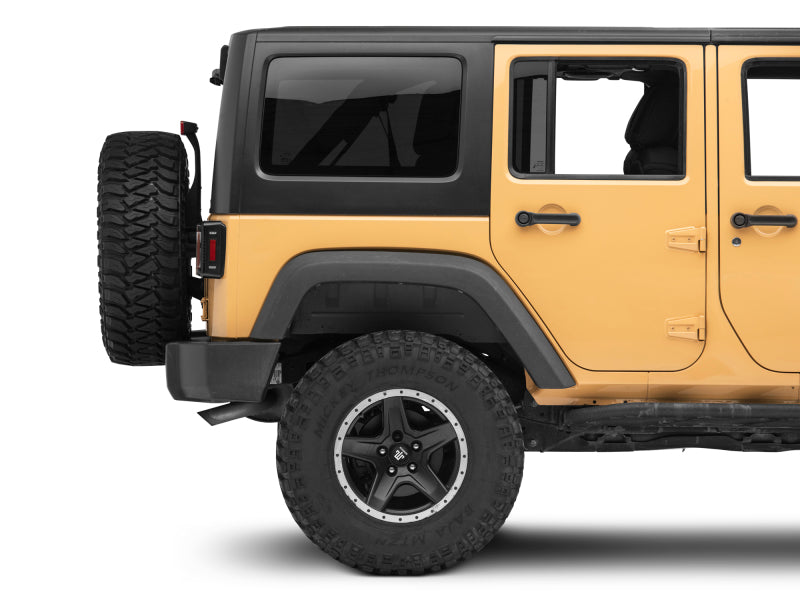 Raxiom Tail Lights Raxiom 07-18 Jeep Wrangler JK Axial Series LED Halo Tail Lights- Black Housing (Dark Smoked Lens)