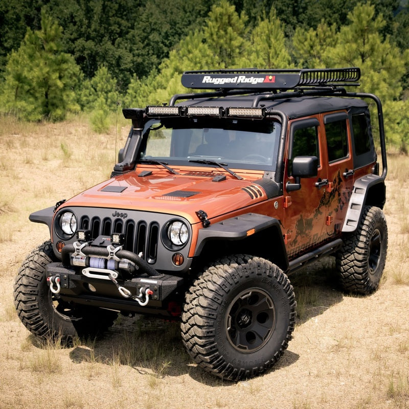 Rugged Ridge Fender Flares Rugged Ridge Hurricane Flat Fender Flare Kit 07-18 Jeep Wrangler