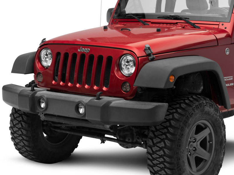 Raxiom Headlights Raxiom 97-18 Jeep Wrangler TJ/JK Axial Series LED Daymaker Headlights- Chrome Housing (Clear Lens)