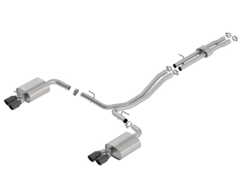 Borla Catback Borla 18-19 Ford Explorer Sport 3.5L 2.5in 2.25in Diameter S-Type Exhaust Black Chrome 3.5in Tip