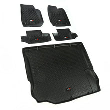 Load image into Gallery viewer, Rugged Ridge Floor Mats - Rubber Rugged Ridge Floor Liner Front/Rear/Cargo Black 2011-2018 Jeep Wrangler JK 2 Dr