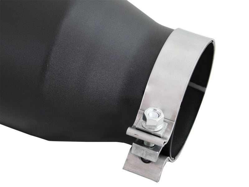 aFe Catback aFe Diesel Exhaust Tip Bolt On Black 4in Inlex x 6in Outlet x 12in
