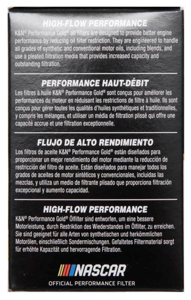 K&N Engineering Oil Filters K&N Performance Oil Filter for 09-19 GM 1.4L / 1.6L / 1.8L w/ Hengst Filter Housing