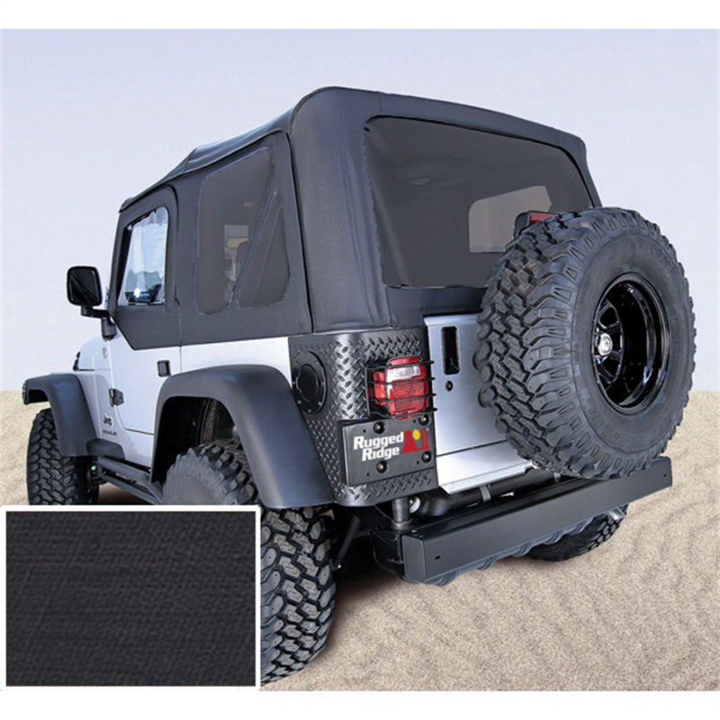 Rugged Ridge Soft Tops Rugged Ridge S-Top No Door Skins Black Tinted Windows 03-06 Wrang