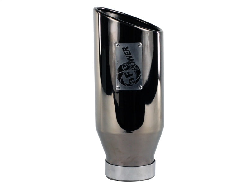 aFe Catback aFe MACHForce XP Exhausts Tips SS-304 EXH Tip 4In x 6Out x 15L Bolt-On (blk chrome)