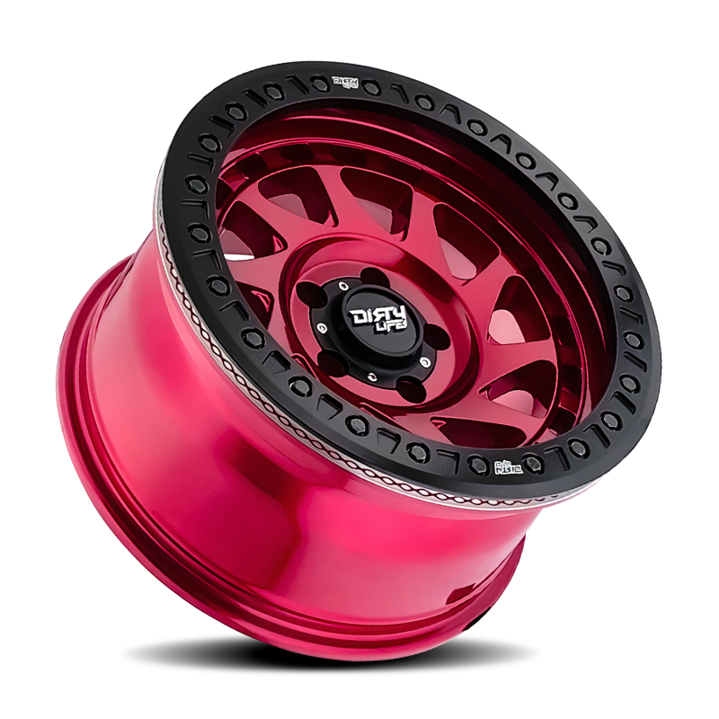 Dirty Life Wheels - Cast Dirty Life 9313 Enigma Race 17x9 / 6x139.7 BP / -38mm Offset / 106mm Hub Crimson Candy Red Wheel