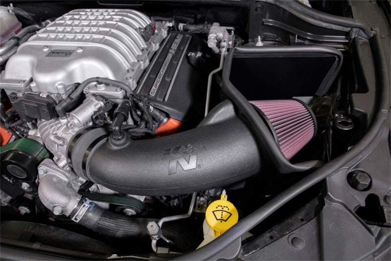 K&N Engineering Cold Air Intakes K&N 18-19 Jeep Grand Cherokee Trackhawk V8-6.2L F/I Aircharger Performance Intake