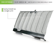Load image into Gallery viewer, DV8 Offroad Grilles DV8 Offroad 2007-2018 Jeep JK Black Mesh Grille