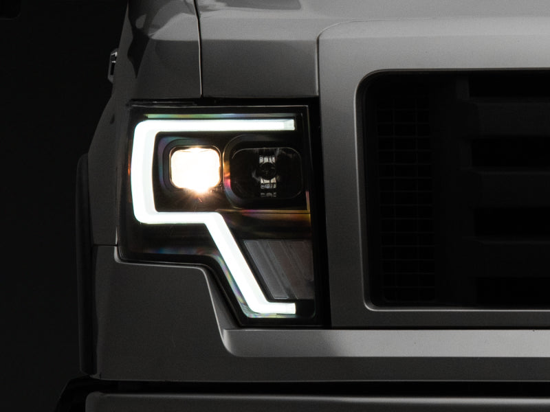 Raxiom Headlights Raxiom 09-14 Ford F-150 G4 Projector Headlights- Black Housing (Clear Lens)