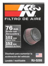 Load image into Gallery viewer, K&amp;N Engineering Air Filters - Universal Fit K&amp;N Universal Round Clamp-On Air Filter 3in Flange ID x 6in Base OD x 4.625in Top OD x 3in Height