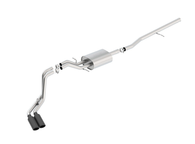 Borla Catback Borla S-Type Cat-Back 14-15 Sierra 1500 Std Bed/CC Short Bed 143.5in WB Side Exit Exhaust Black Tips
