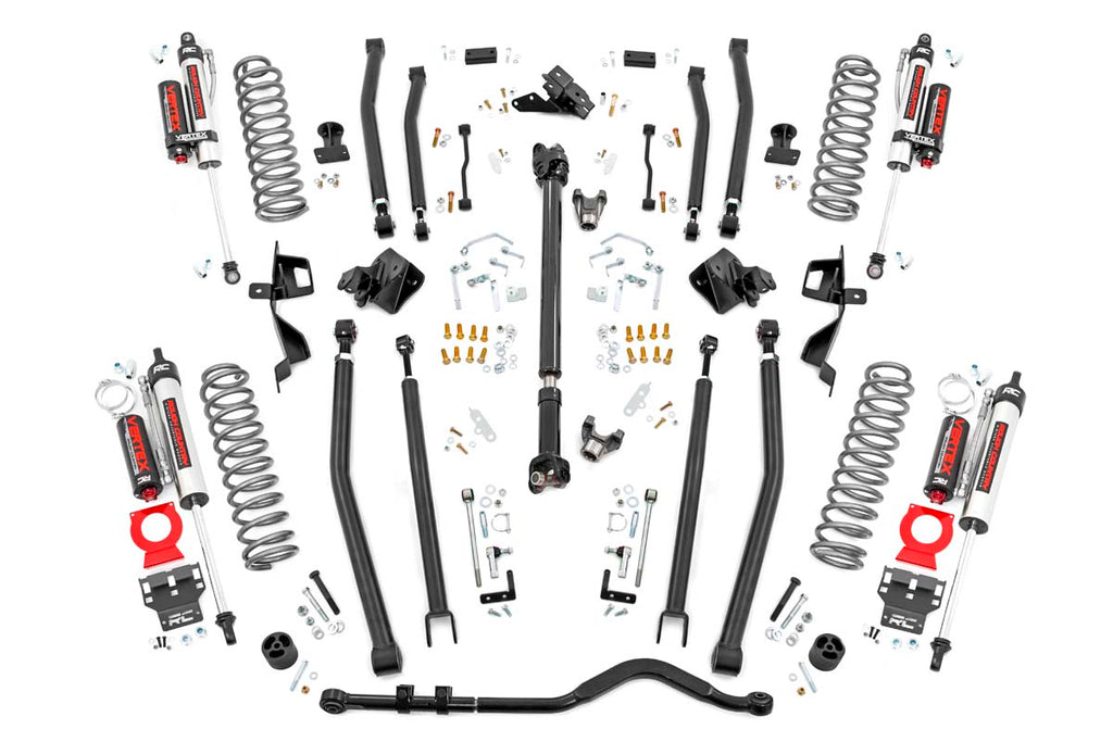 Rough Country Lift Kits 4 Inch Long Arm Suspension Lift Kit w/Vertex Shocks 18-20 Wrangler JL 4 Door Rough Country - 61950