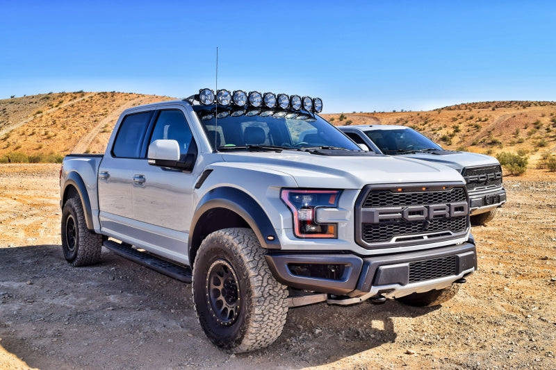 KC HiLiTES Light Bars & Cubes KC HiLiTES 17-18 Ford Raptor 57in. Pro6 Gravity LED 9-Light 180w Combo Beam Overhead Light Bar Sys