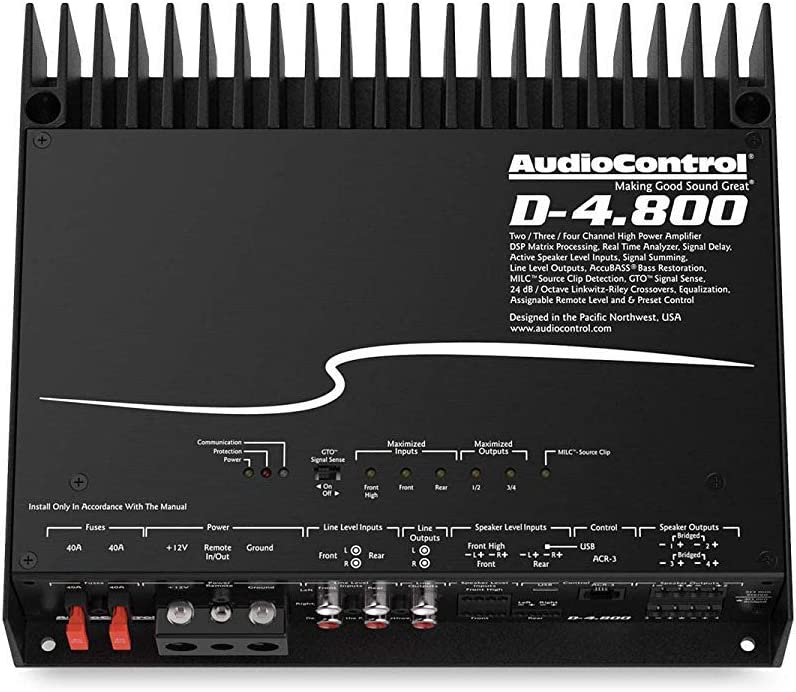 Stinger Off-Road Audio AudioControl D-4.800 4/3/2 Channel High Power Amplifier W/DSP & Matrixing