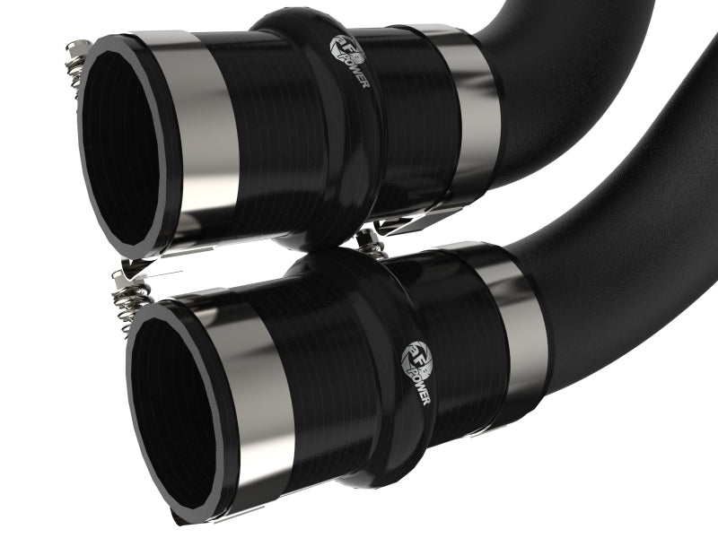 aFe Intercoolers aFe BladeRunner 21-22 Ford F-150 Ecoboost V6-3.5L(tt) Aluminum Hot and Cold Charge Pipe Kit Black