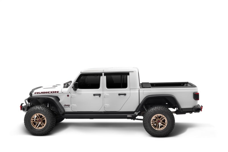 Rugged Ridge Tonneau Covers - Hard Fold Rugged Ridge 20-22 Jeep Gladiator w/o Trail Rail Sys Armis Tonneau Cover w/Max Track - Tex. Blk