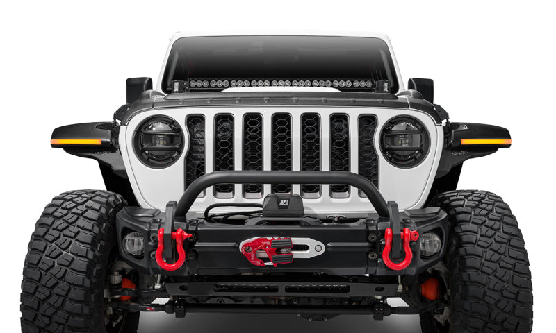 Bushwacker Body Armor & Rock Rails Bushwacker 18-22 Jeep Wrangler 2/4dr / 20-22 Jeep Gladiator Trail Armor Hood Armor (3pc) - Tex. Blk