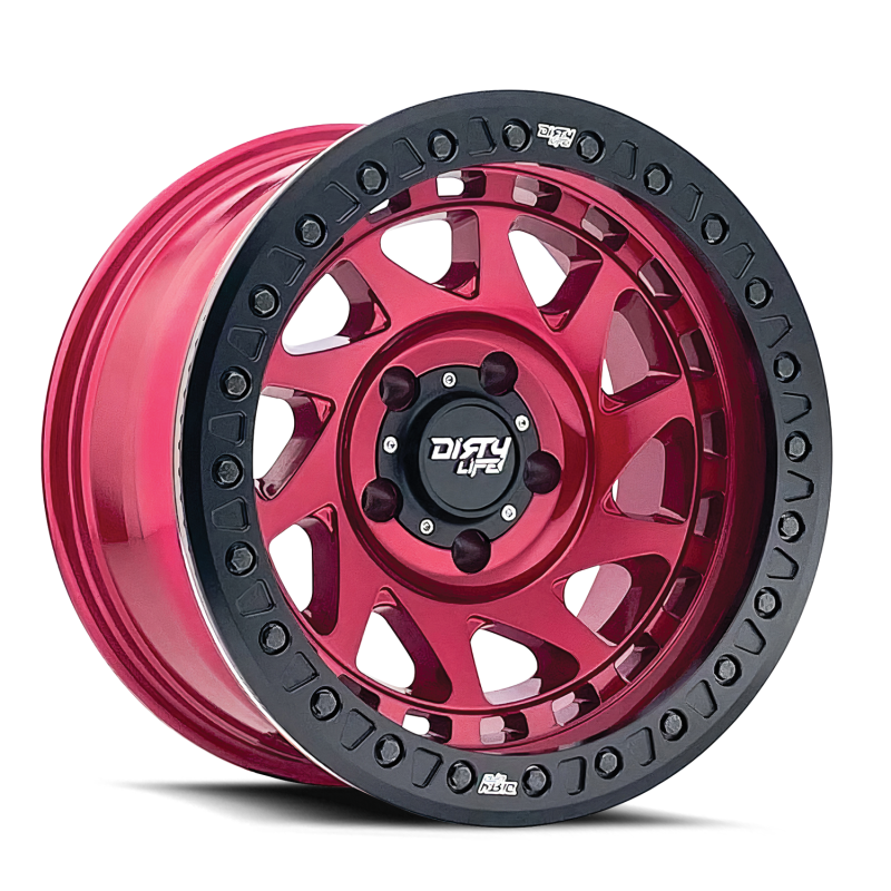 Dirty Life Wheels - Cast Dirty Life 9313 Enigma Race 17x9 / 5x127 BP / -12mm Offset / 78.1mm Hub Crimson Candy Red Wheel