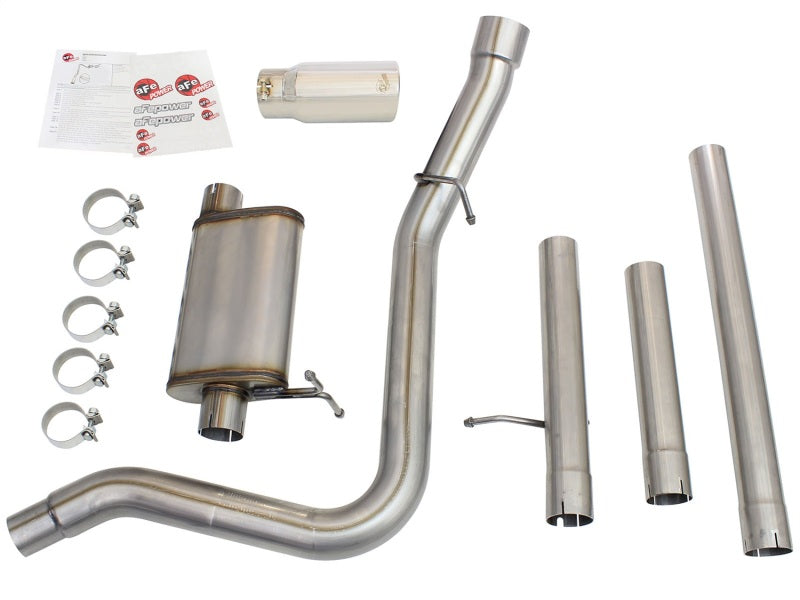 aFe Catback aFe MACHForce XP Exhaust 3in-3.5in SS Single Side Ext CB w/ Polish Tip 99-04 Ford F-250 V8 5.4L/6.8L