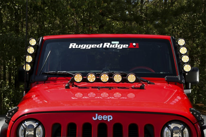 Rugged Ridge Light Mounts Rugged Ridge 07-18 Jeep Wrangler JK Elite Fast Track Windshield Light Bar Mount w/o Crossbar