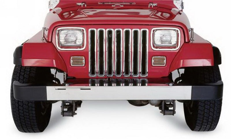 Rampage Grilles Rampage 1987-1995 Jeep Wrangler(YJ) Grille Inserts - Chrome