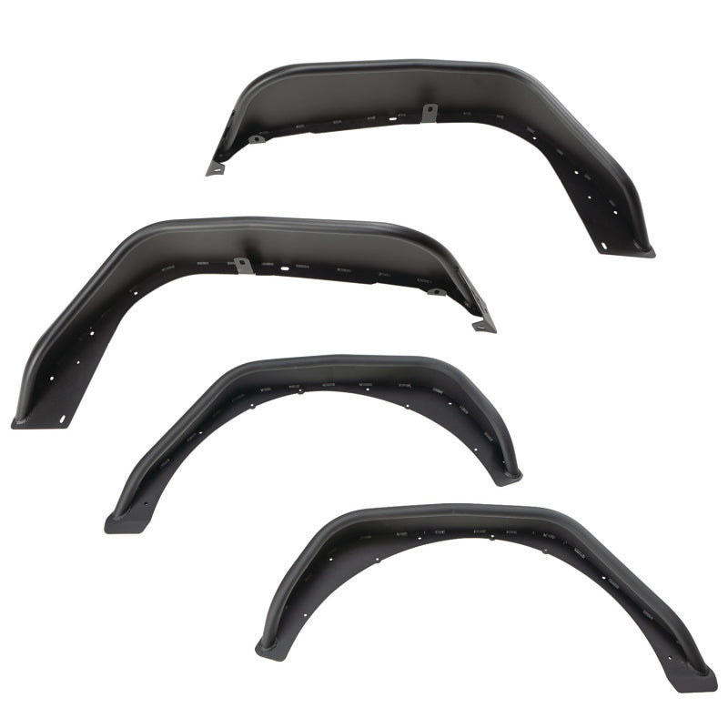 Rugged Ridge Fenders Rugged Ridge HD Steel Tube Fenders Full Set Black 18-19 JL