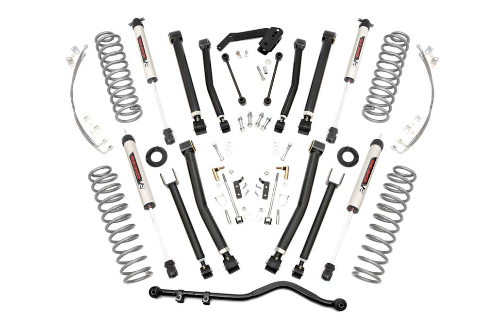 Rough Country Lift Kits 4 Inch Jeep X-Series Suspension Lift Kit w/V2 Shocks 07-18 Wrangler JK Unlimited Rough Country - 67470