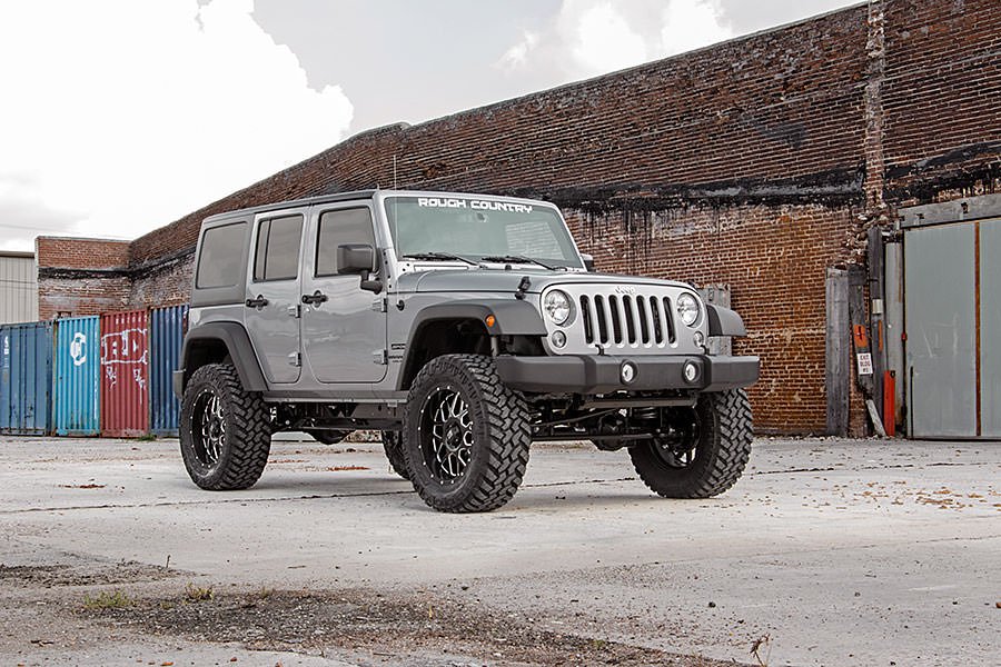 Rough Country Lift Kits 4 Inch Jeep Suspension Lift Kit V2 Monotube Shocks 07-18 Wrangler JK Unlimited Rough Country - 68170