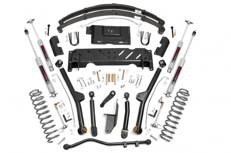 Rough Country Lift Kits 4.5 Inch Jeep Long Arm Suspension Lift System 84-01 XJ Cherokee-2.5L/4.0L/NP231 Rough Country - 68622