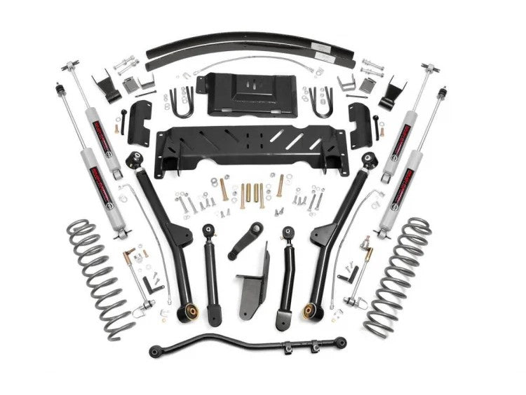 Rough Country Lift Kits 4.5 Inch Jeep Long Arm Suspension Lift Kit 84-01 XJ Cherokee-2.5L/4.0L/NP231 Rough Country - 68922
