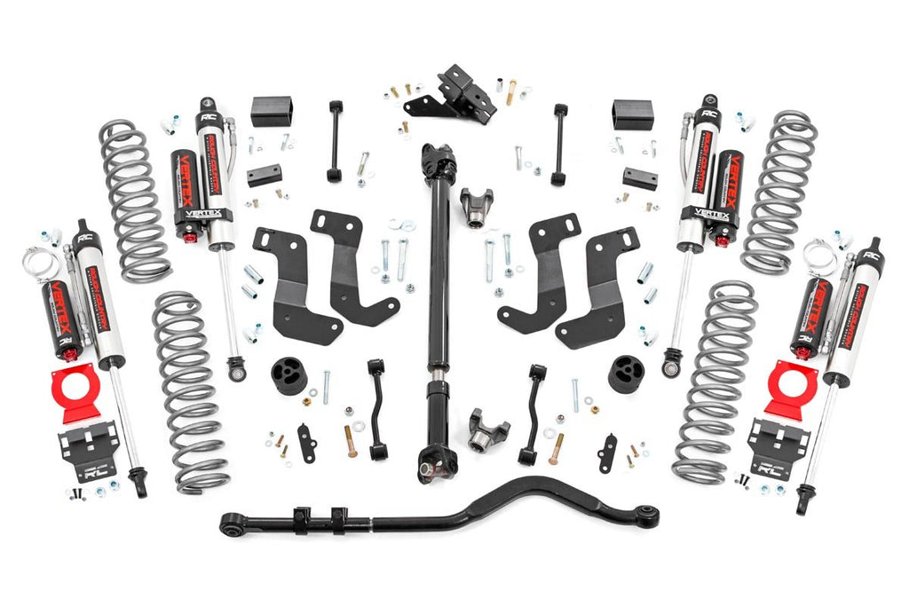 Rough Country Lift Kits 3.5 Inch Jeep Suspension Lift Kit Vertex Reservoir Stage 2 Coils & Control Arm Drop 18-20 Wrangler JL Unlimited Rubicon Rough Country - 69050