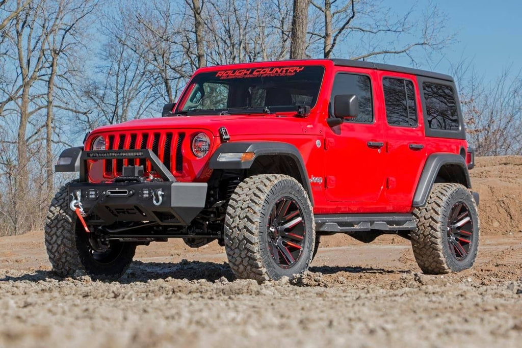 Rough Country Lift Kits 3.5 Inch Jeep Suspension Lift Kit Vertex Reservoir Stage 2 Coils & Control Arm Drop 18-20 Wrangler JL Unlimited Rubicon Rough Country - 69050