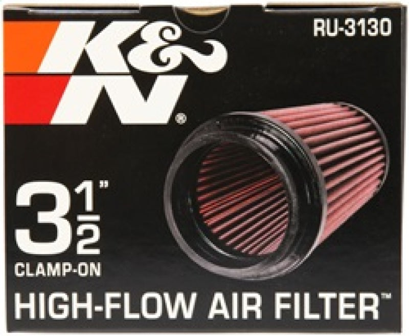 K&N Engineering Air Filters - Universal Fit K&N Filter Universal Rubber Filter 3 1/2 inch Flange 4 5/8 inch Base 3 1/2 inch Top 7 inch Height