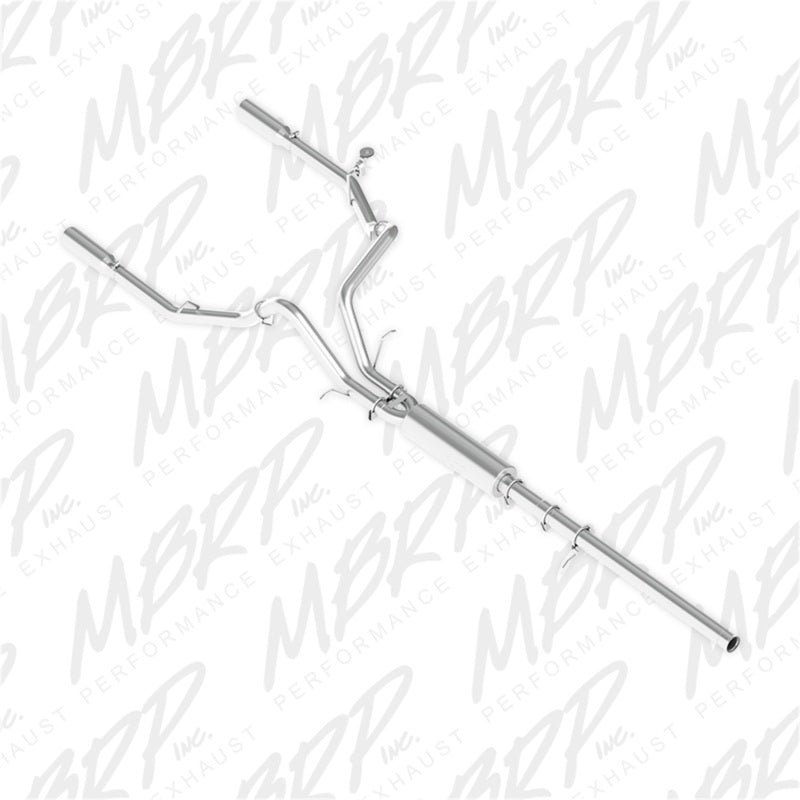 MBRP Catback MBRP 14 Chevy/GMC 1500 Silverado/Sierra 4.3L V6/5.3L V8 Dual Split Rear Alum 3in Cat Back Exhaust