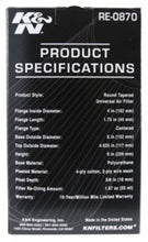 Load image into Gallery viewer, K&amp;N Engineering Air Filters - Universal Fit K&amp;N Universal Rubber Filter 4inch FLG / 6inch OD-B / 4-5/8inch OD-T / 9inch H