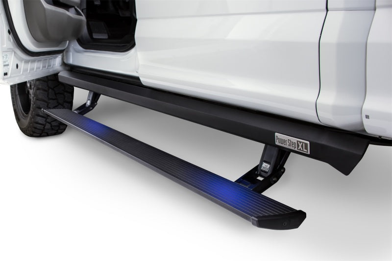 AMP Research Running Boards AMP Research 2021 Ford F-150 SuperCrew & 2022 F-150 Lightning CC PowerStep XL - Black