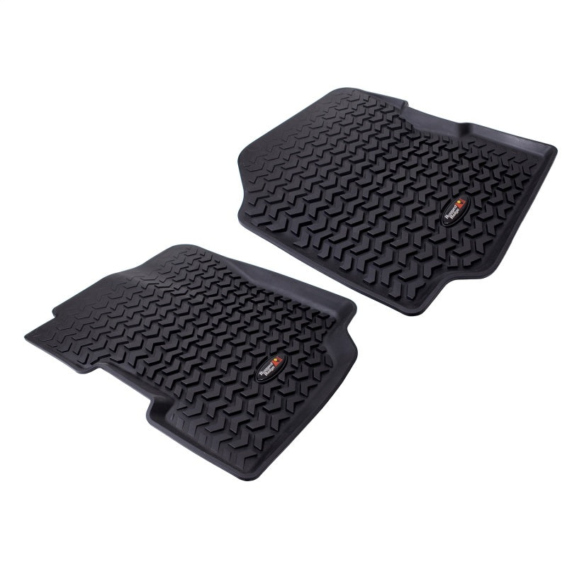 Rugged Ridge Floor Mats - Rubber Rugged Ridge Floor Liner Front Black 1976-1983 Jeep CJ-5