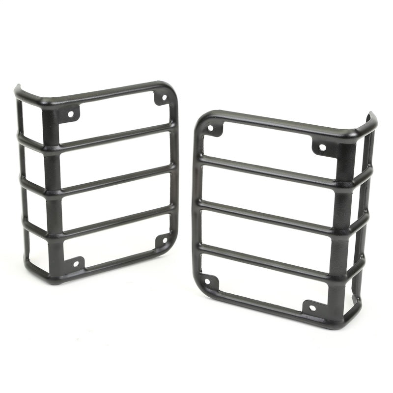 Rugged Ridge Light Covers and Guards Rugged Ridge 07-18 Jeep Wrangler Textured Black Tail Light Euro Guards